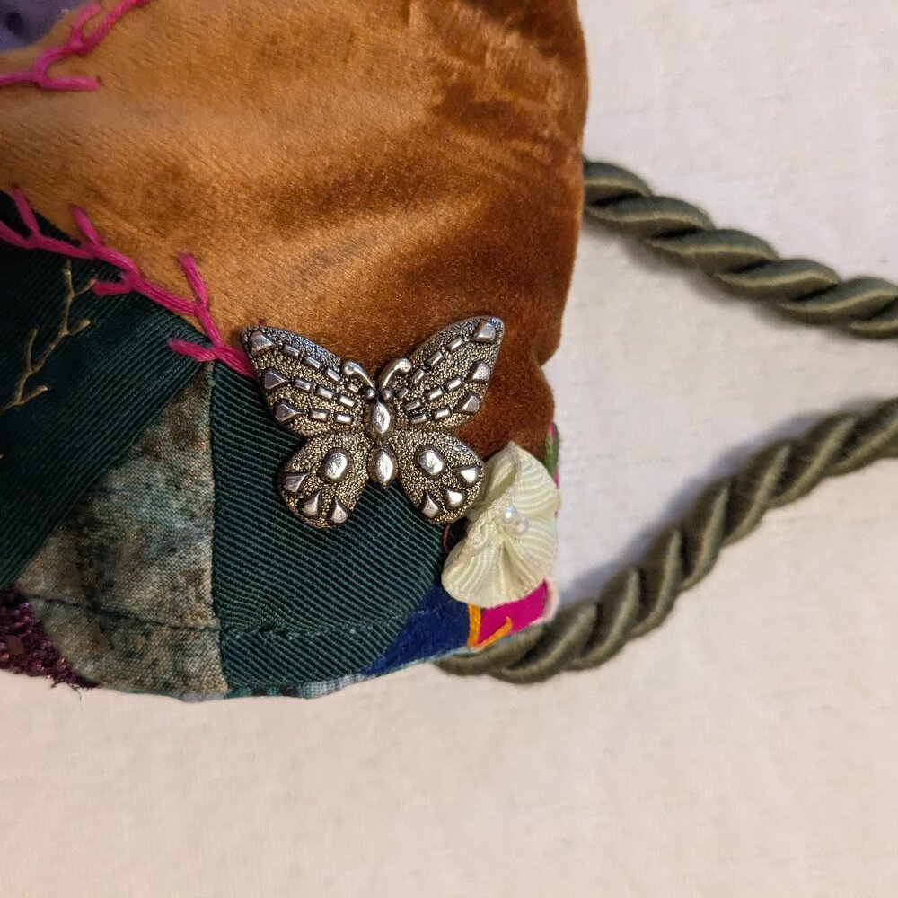 Renaissance Faire Multicolor Patchwork Purse - image 8